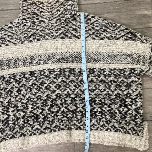 Anthropologie MOTH Solita Fair Isle Poncho Cowl Neck Sweater | Boho Nordic - Picture 11 of 13